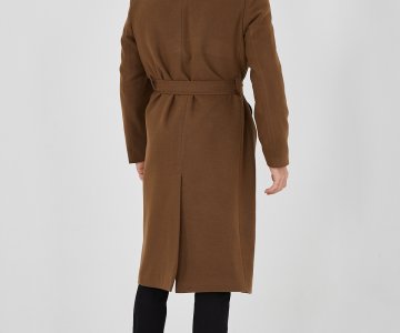 Taba Kemer Detaylı Erkek Kaban