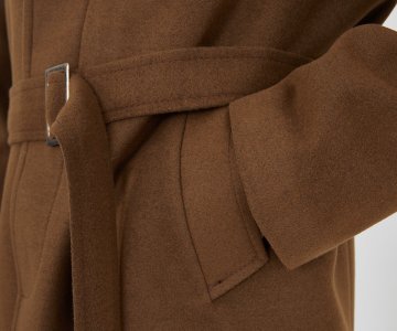 Taba Kemer Detaylı Erkek Kaban